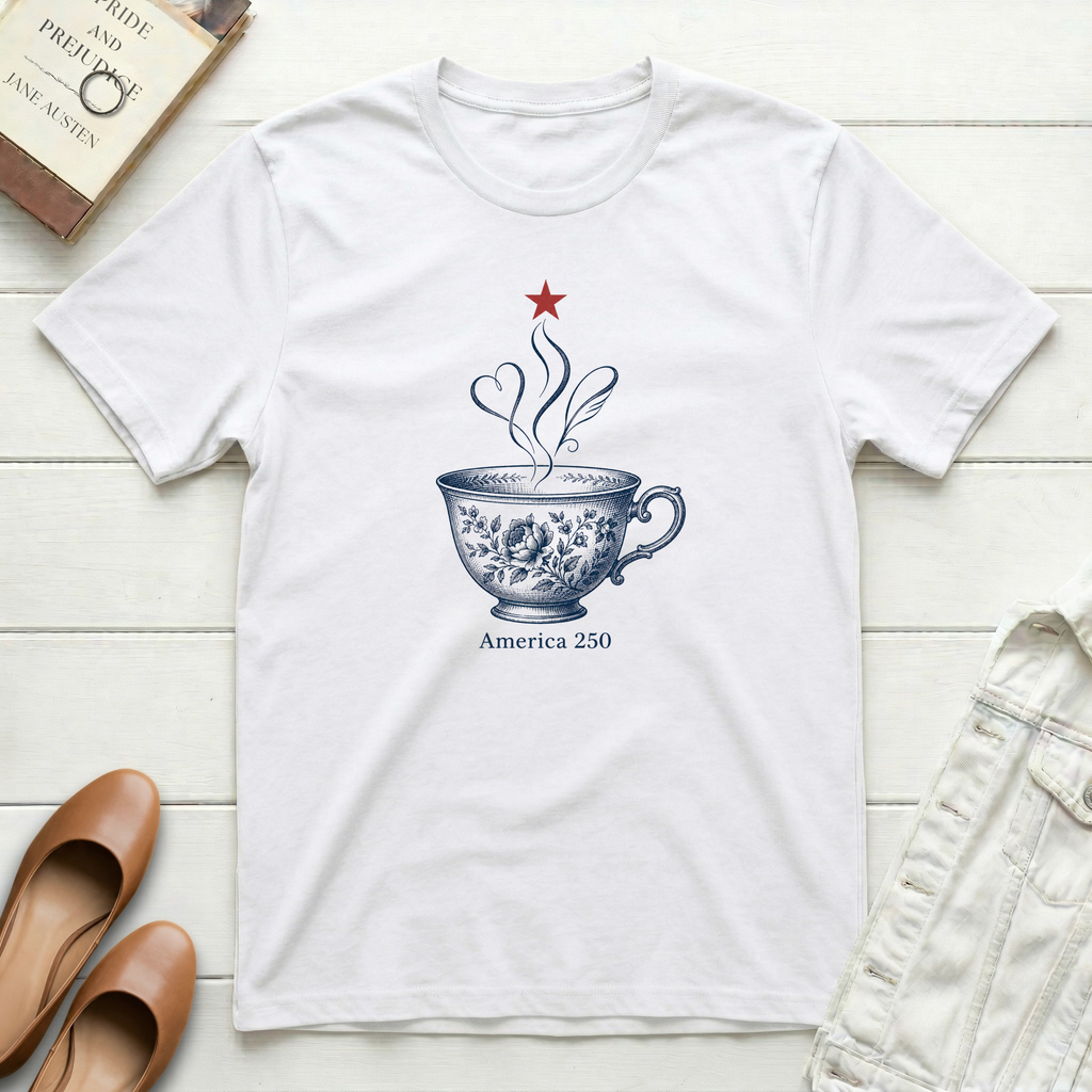 America 250 Patriotic Teacup T-Shirt