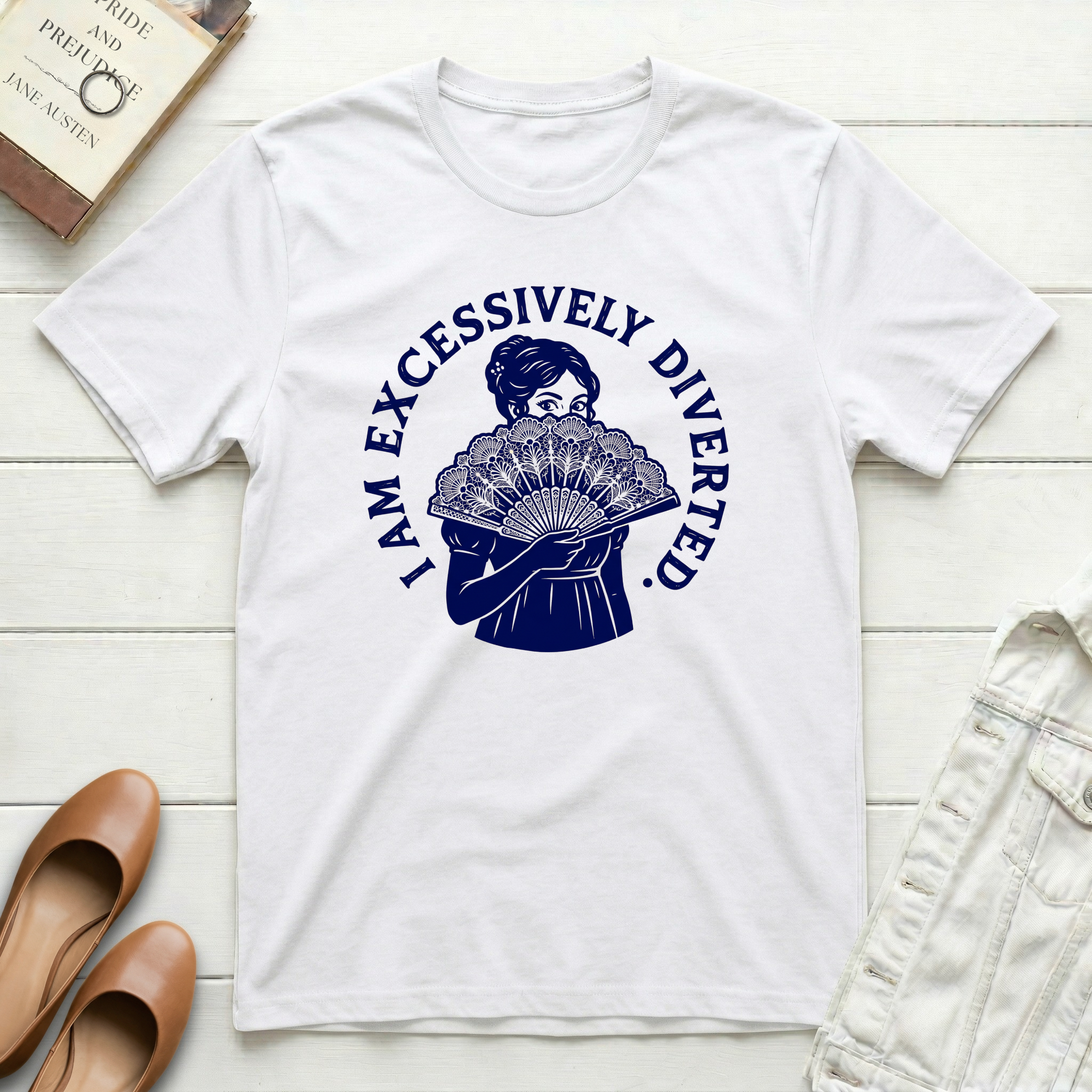 Excessively Diverted Lady & Fan T-Shirt
