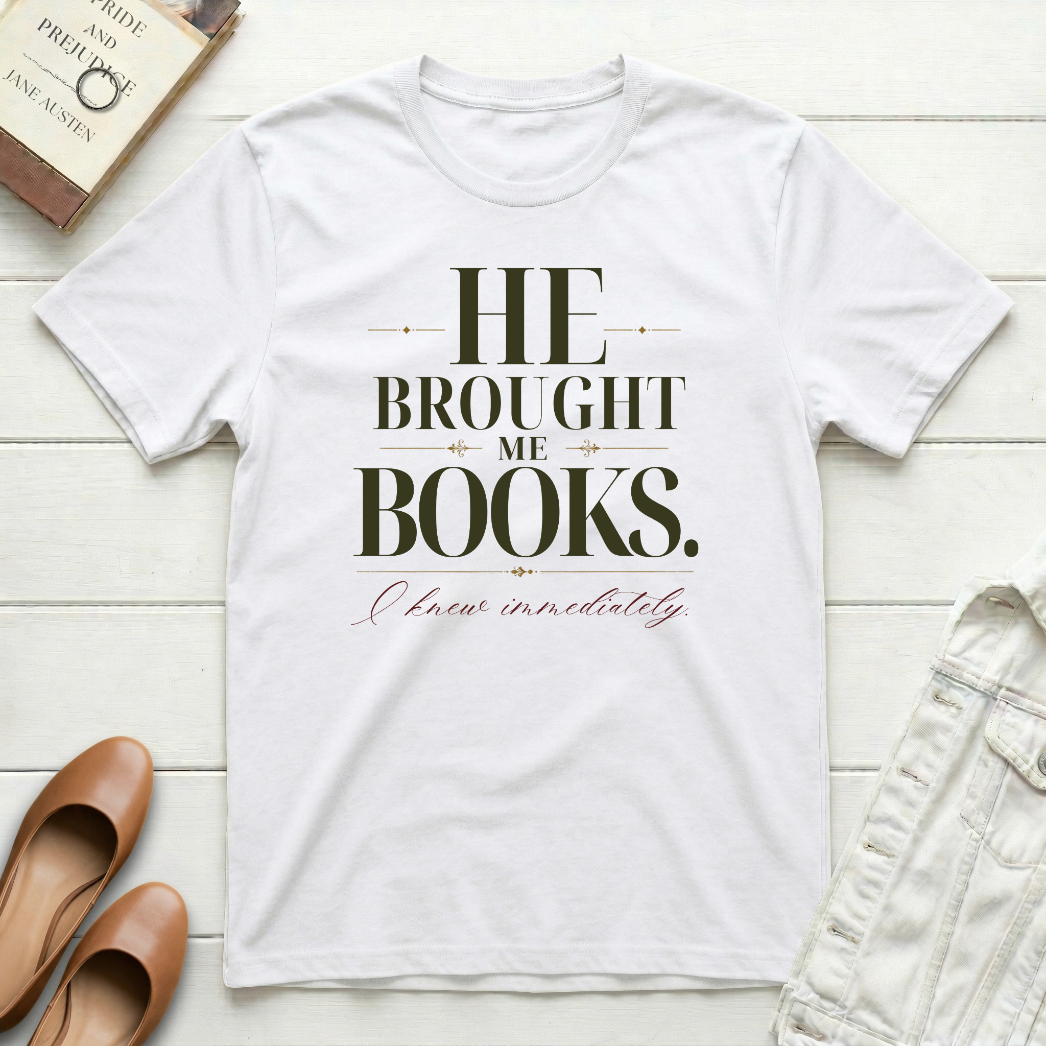 He Brought Books T-Shirt