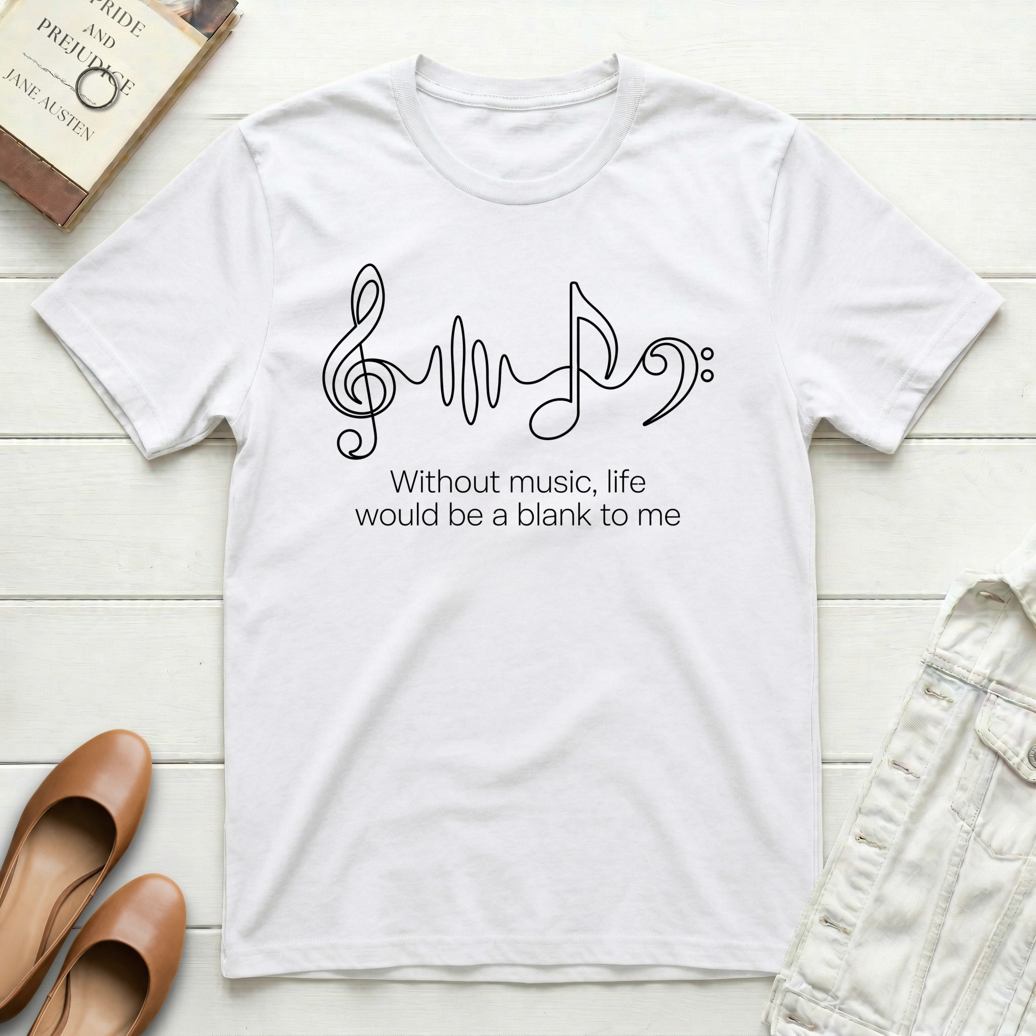 Without Music Treble Clef T-Shirt