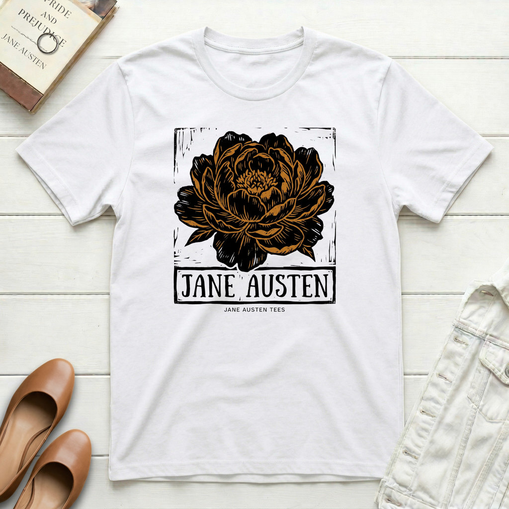Jane Austen Floral T‑Shirt