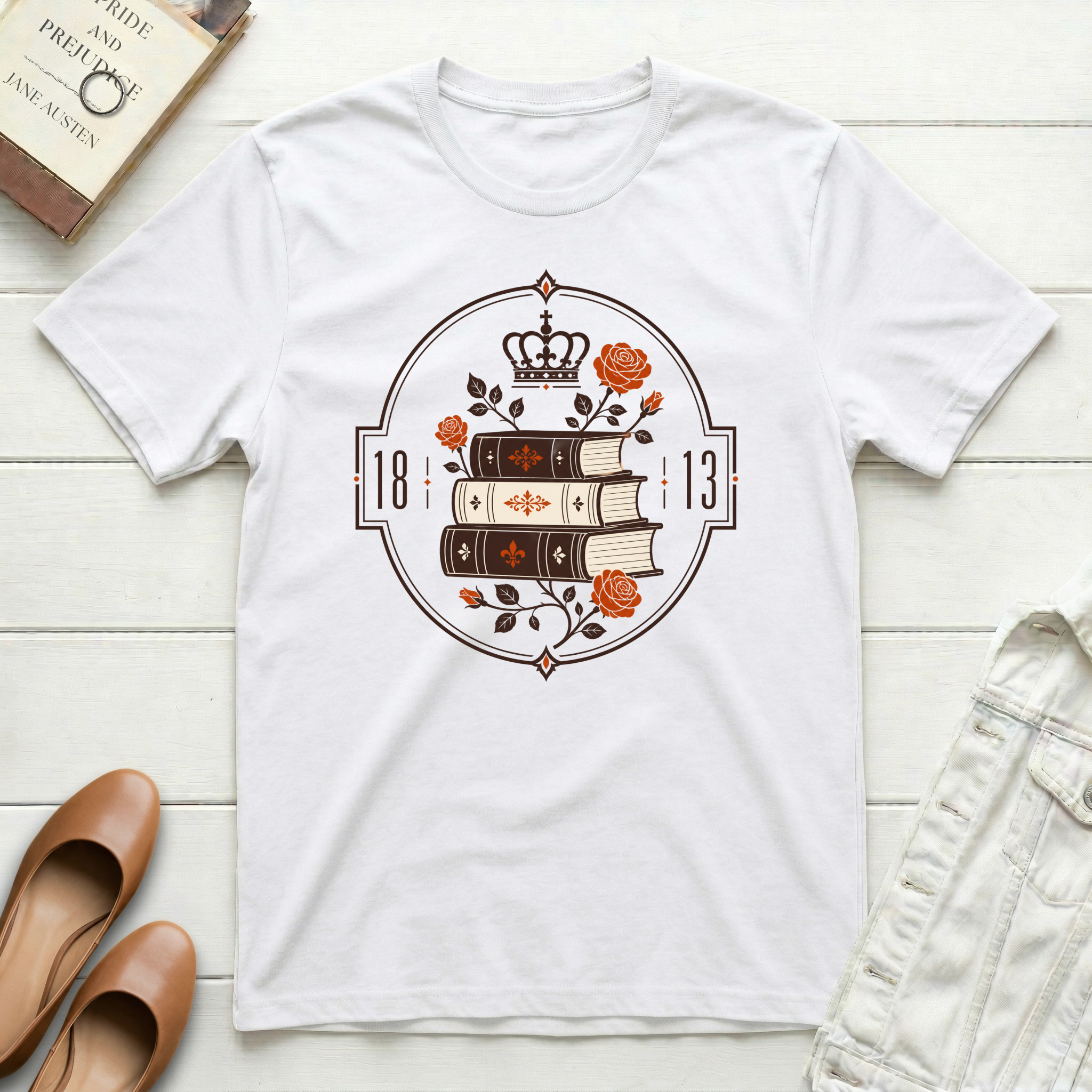 Literary Book Stack T-Shirt