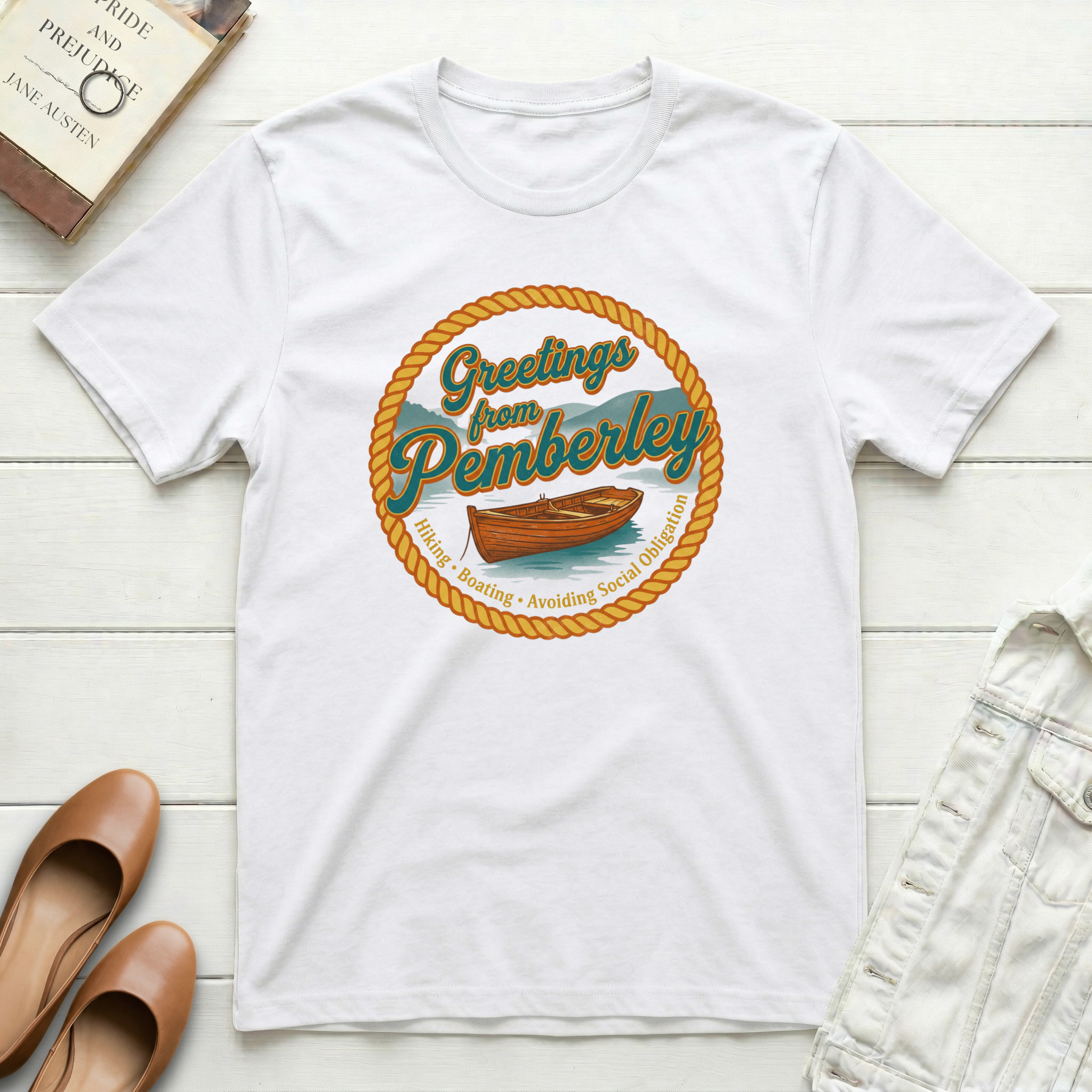 Greetings from Pemberley Hiking T-Shirt