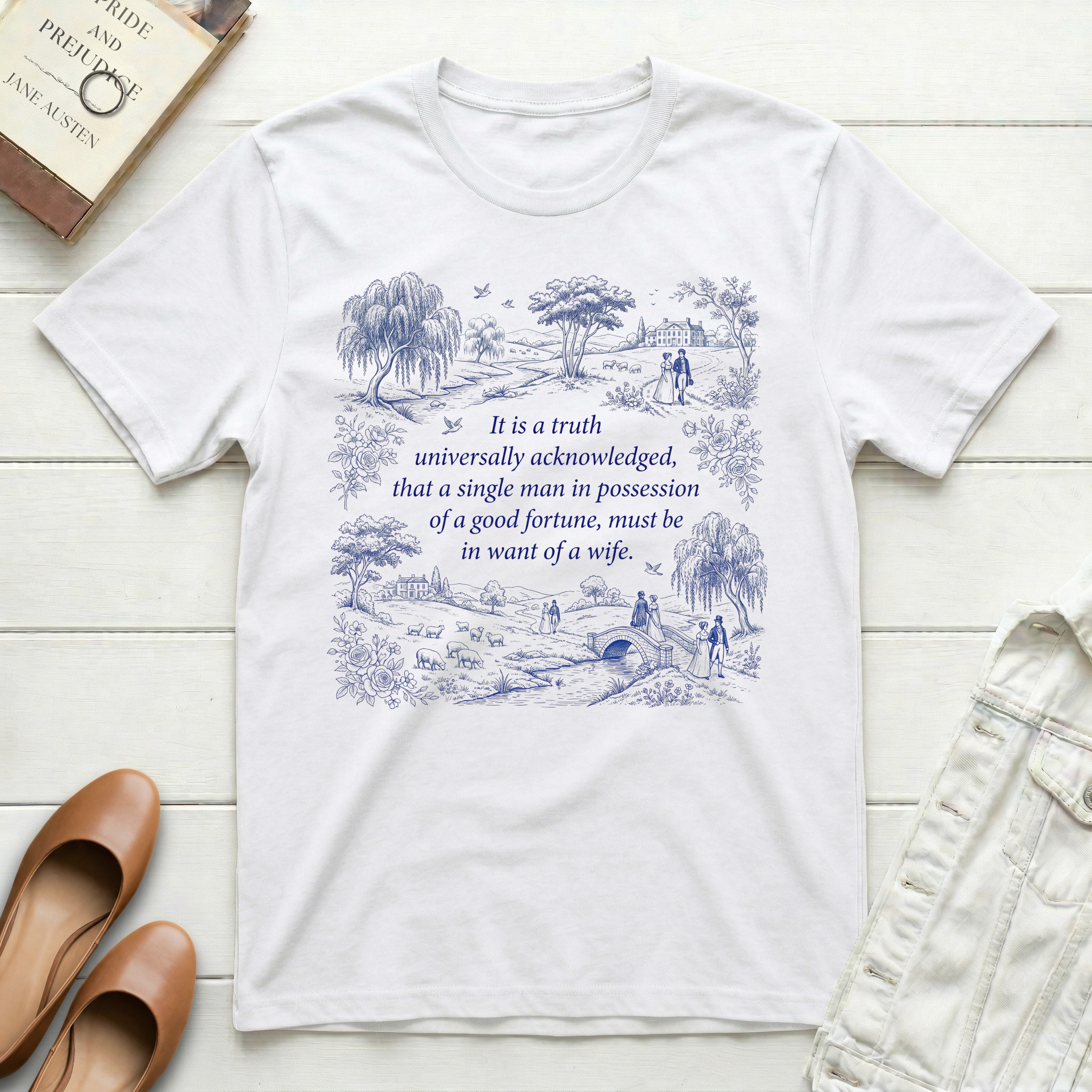 It's a Truth Universally Acknowledged Toile T-Shirt