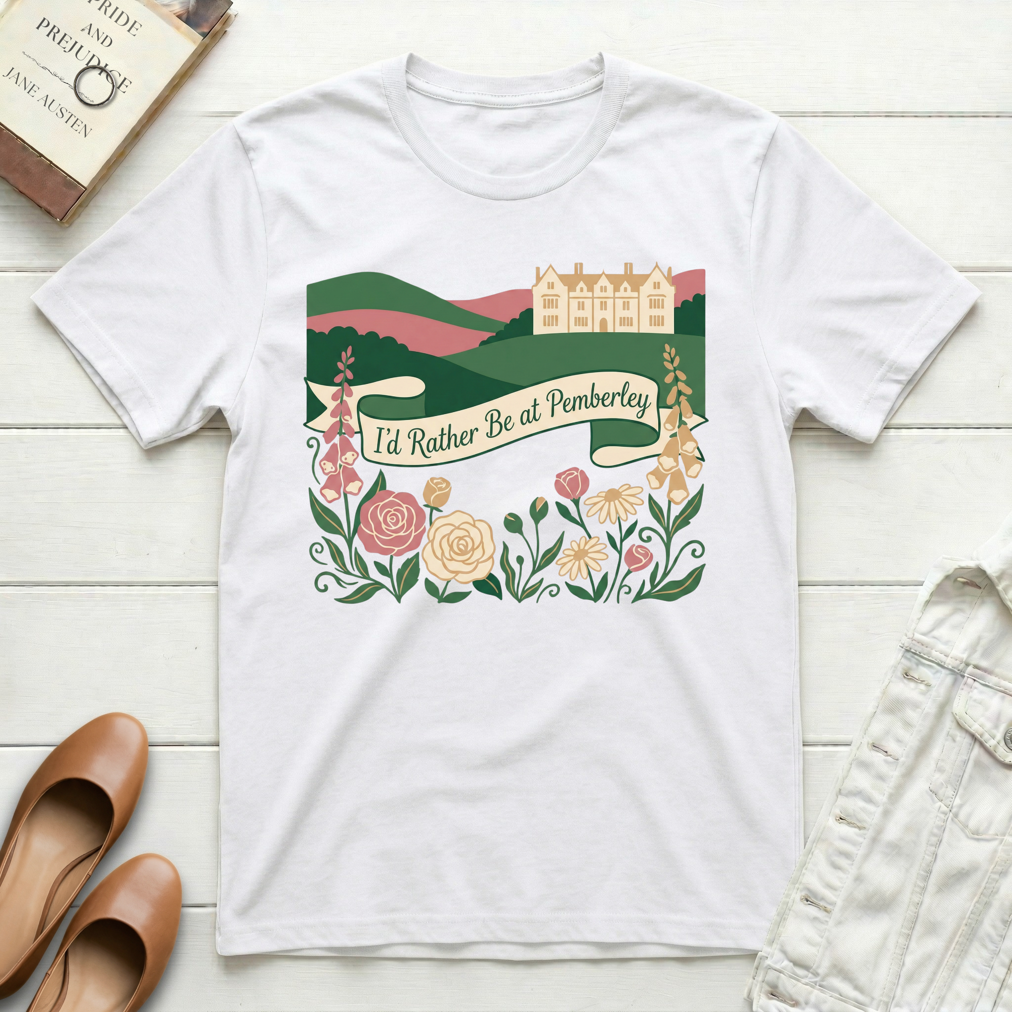 I'd Rather Be at Pemberley Garden T-Shirt