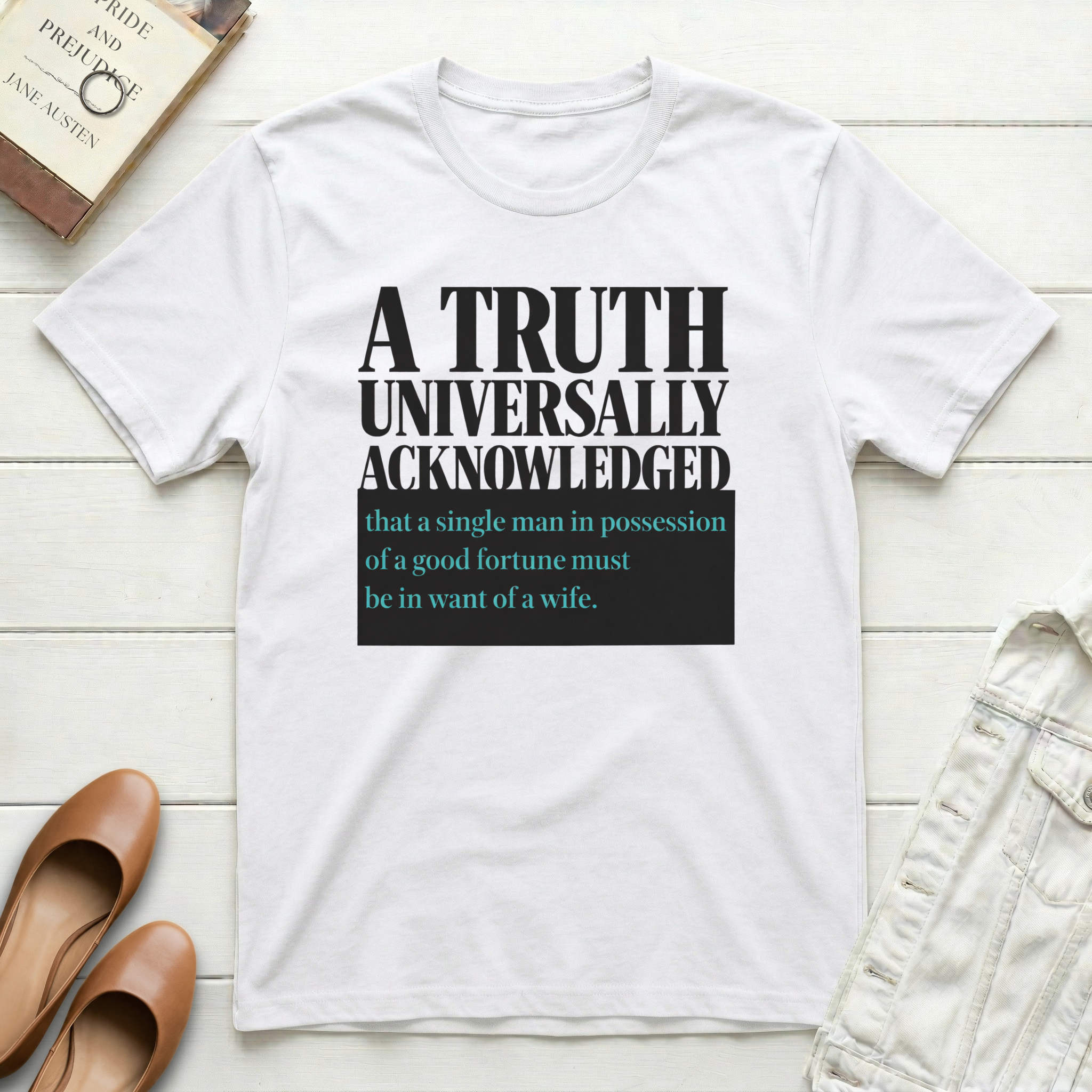 Truth Universally Acknowledged Book Cover T-Shirt