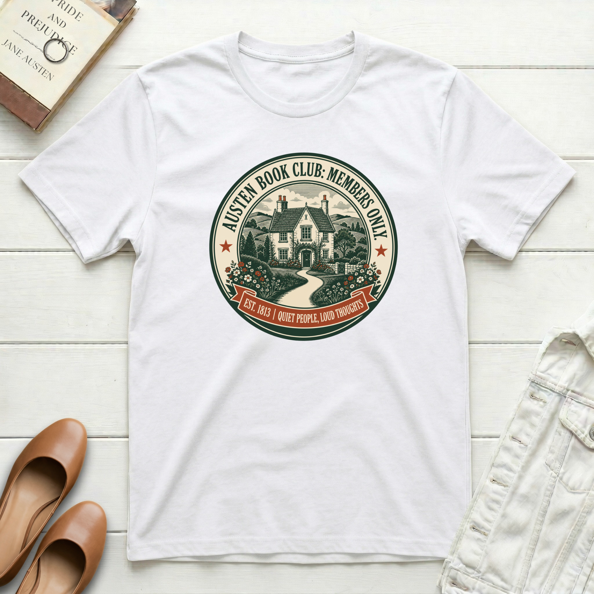 Austen Book Club Cottage T-Shirt